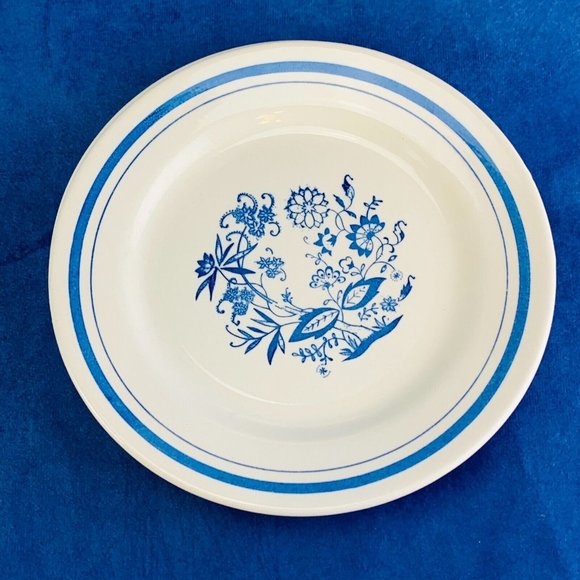 Oxford Dining Vintage Oxford Oxf4 Blue Onion Design 782 Brazil Stoneware Salad Plates Set 4